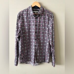 John Lennon by English Laundry Button-Up Shirt XL – Psychedelic Geometric Print